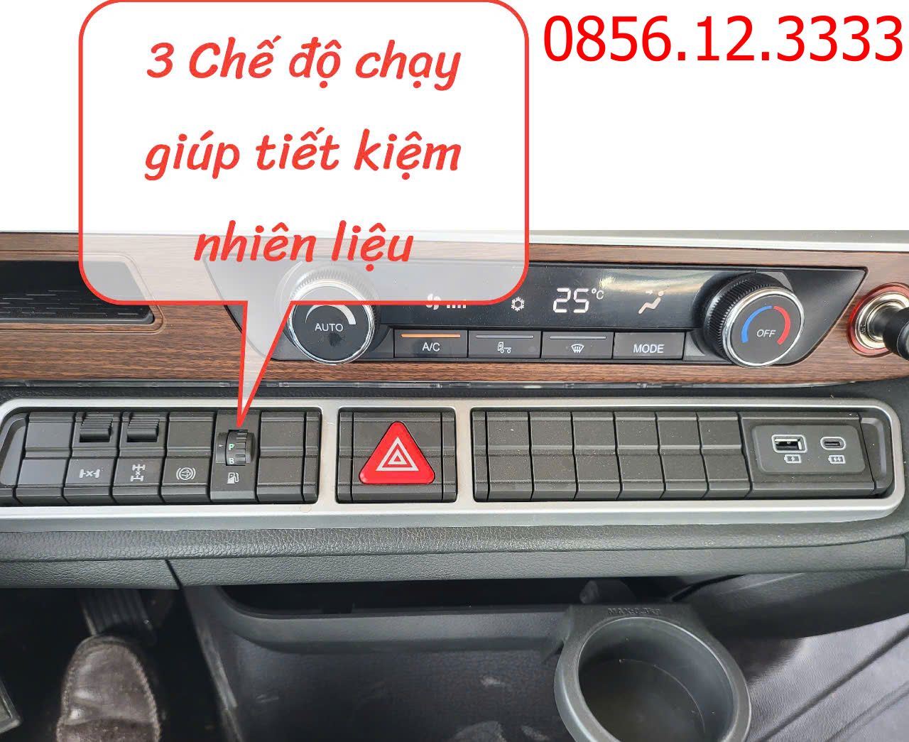 Trang bị 3 chế độ chạy giúp tiết kiệm nhiên liệu tùy vào tải trọng. Trang bị 3 chế độ chạy giúp tiết kiệm nhiên liệu tùy vào tải trọng.